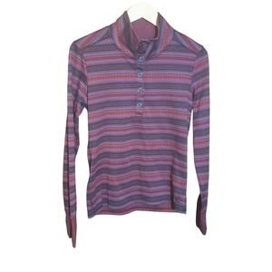 Kavu Womens Base Layer Medium Warmth 3/4 Button Thumb hole Pullover Size M